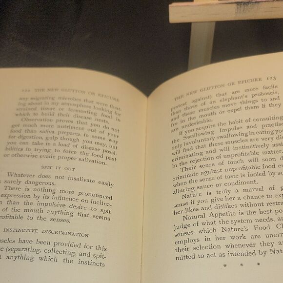 The New Glutton or Epicure by Horace Fletcher - Picture 5 of 5